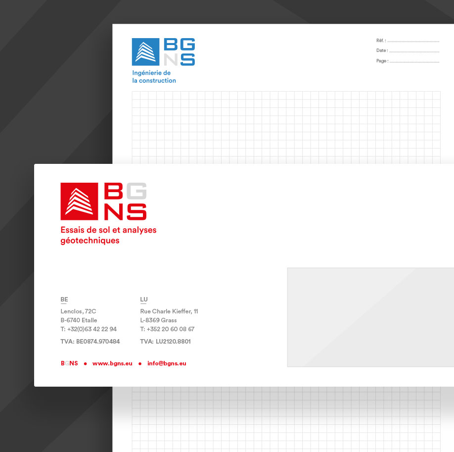 Papier et enveloppe BGNS & BNS