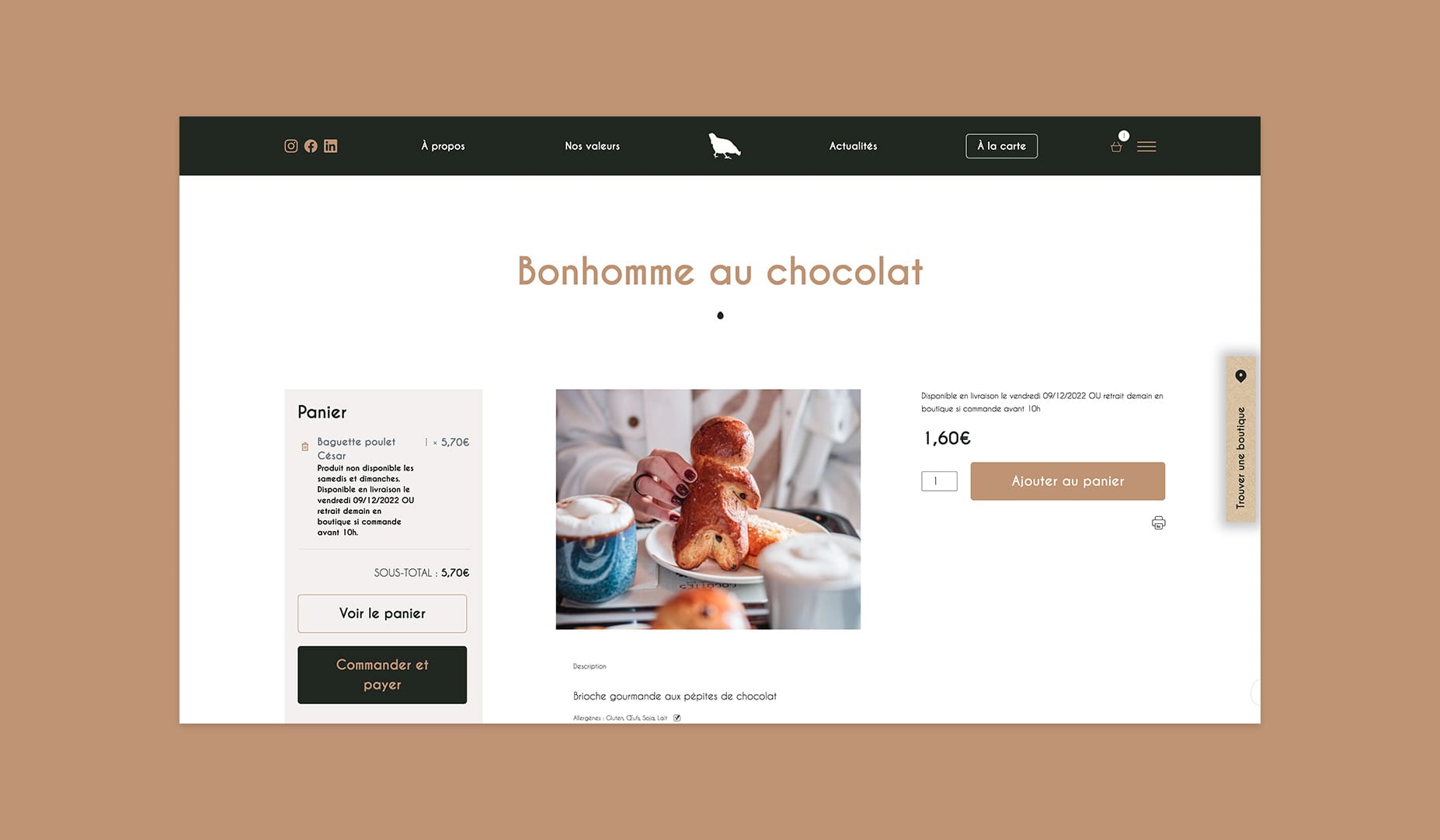 Page d'articles du site internet Cocottes