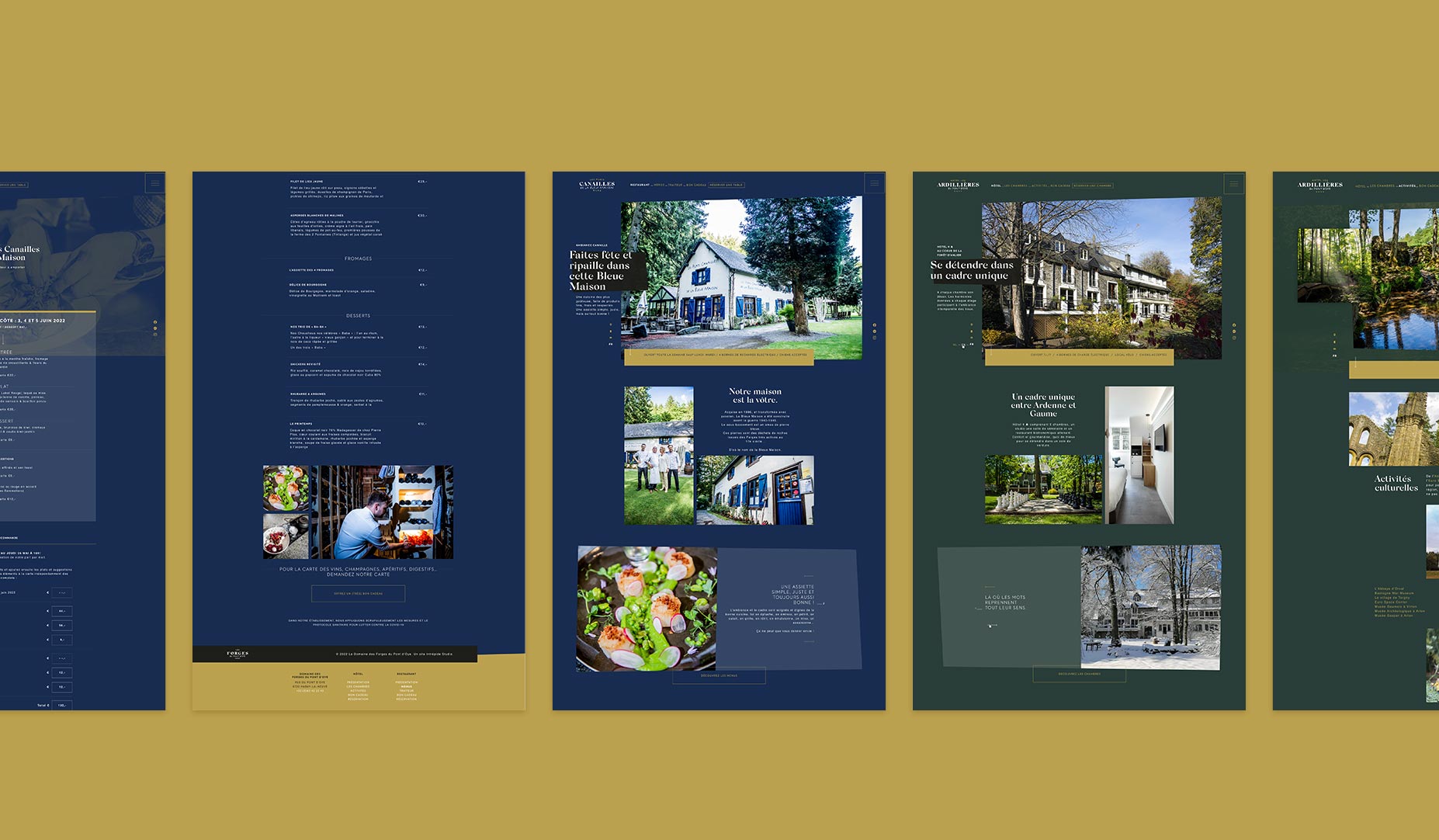 Plusieurs page du site Les Forges